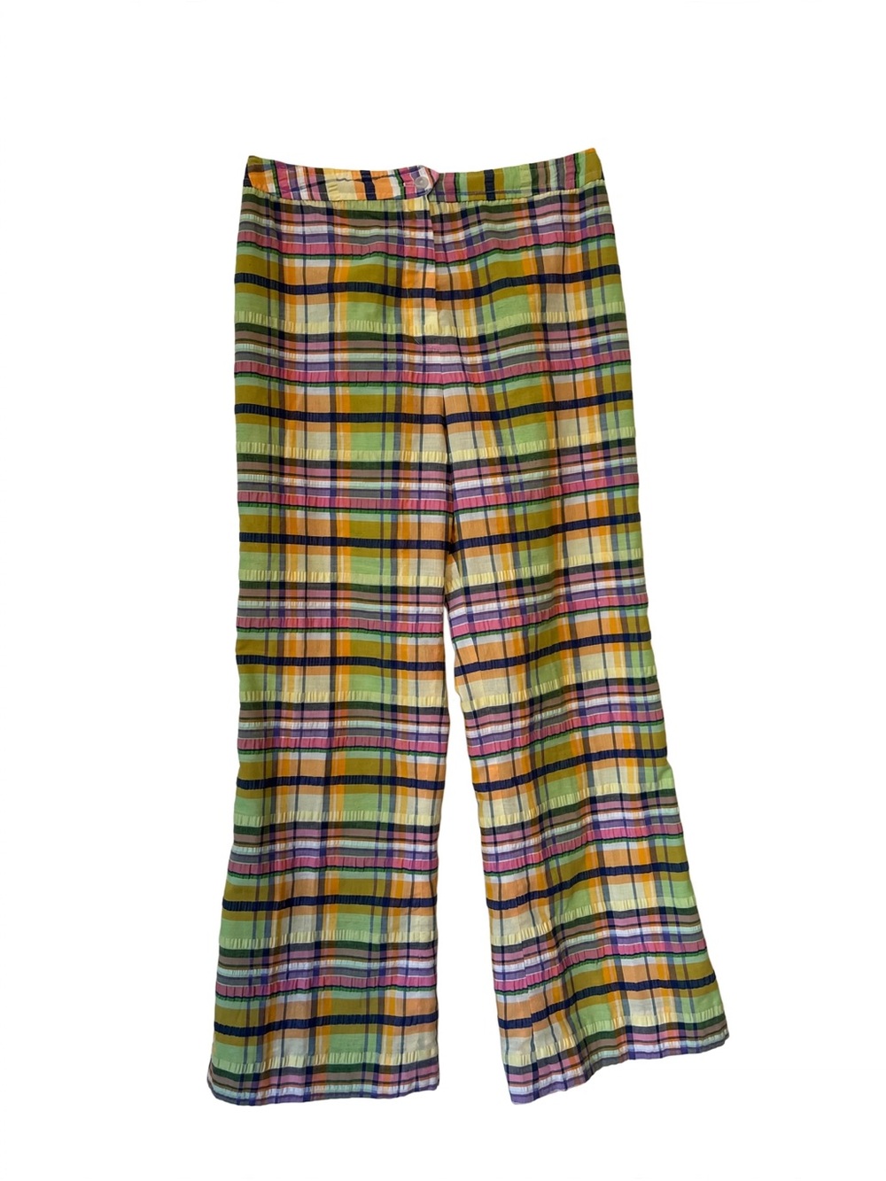 Vintage Madras Plaid Pants - 28" Waist Fits 6 / M - Prestige of Boston Wide